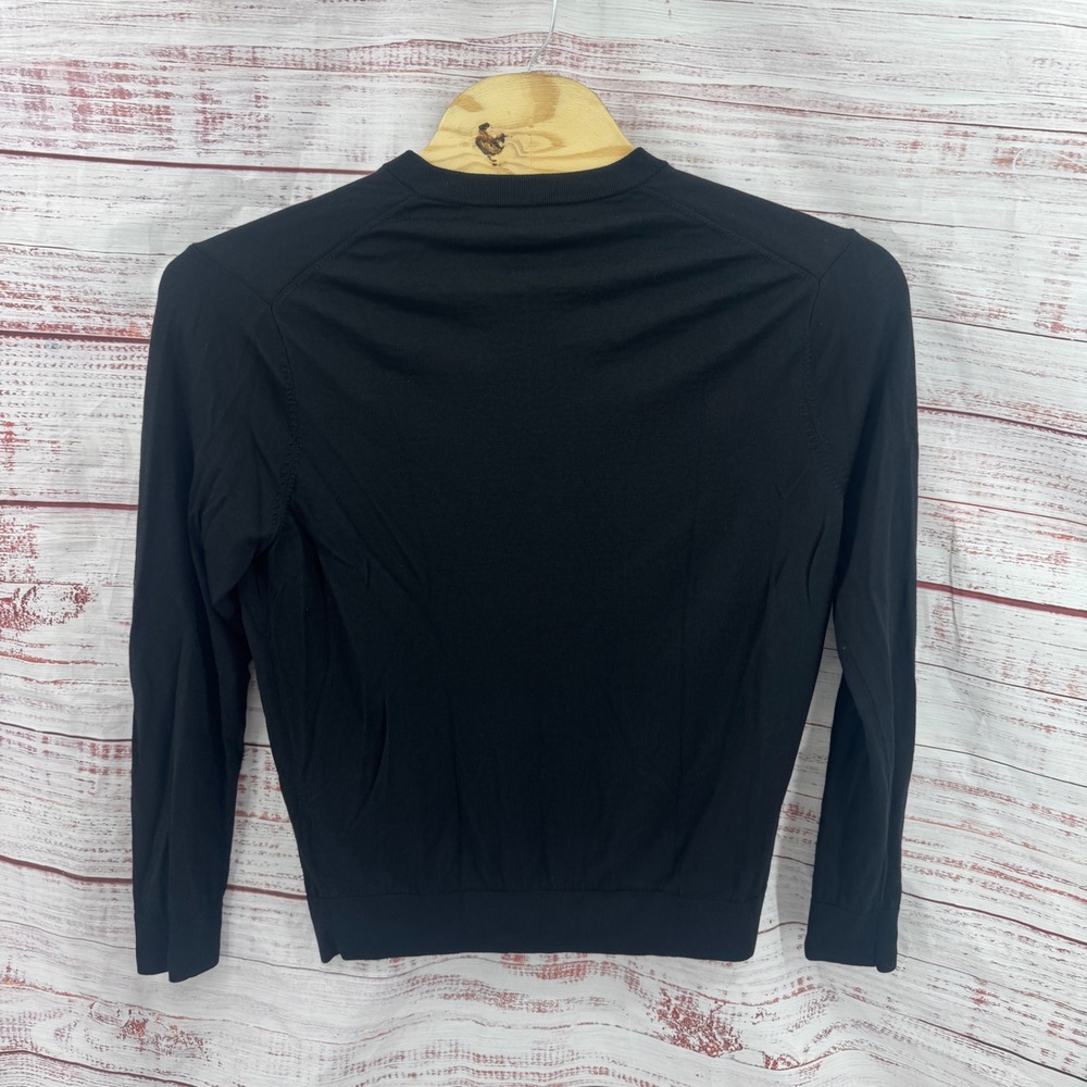 Brooks Brothers Brookstech Merino Wool V-Neck Sweater Mens‎ Large Black Pullover - Picture 8 of 10